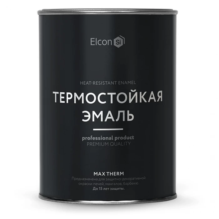 Эмаль для мангалов термостойкая до 1000 градусов черная ЭЛКОН (0,8кг)