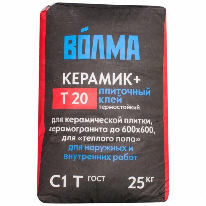Клей для плитки ВОЛМА КЕРАМИК ПЛЮС 25 кг