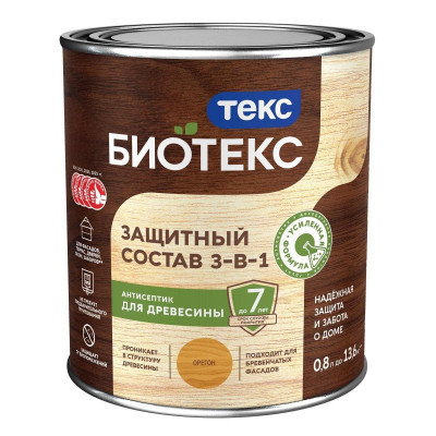 Антисептик для дерева 2 в 1 лессирующий орегон ТЕКС Биотекс (0,8л)
