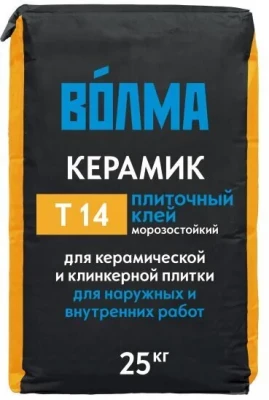 Клей для плитки для внутренних и наружных работ ВОЛМА Керамик (25кг)