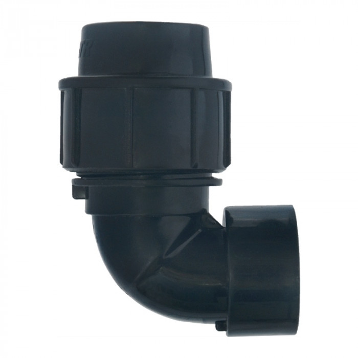 Отвод компрессионный комбинированный PN16 25х1/2", ВР, полиэтилен (ПНД) СПЕКТР ПЛАСТ