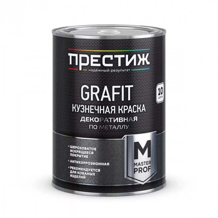 Краска алкидная кузнечная с эффектом Графит бронзовая ПРЕСТИЖ (0,9кг)