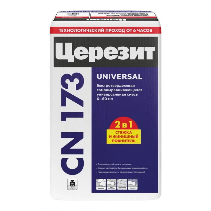 Смесь для пола (ровнитель+стяжка) ЦЕРЕЗИТ CN173  20 кг