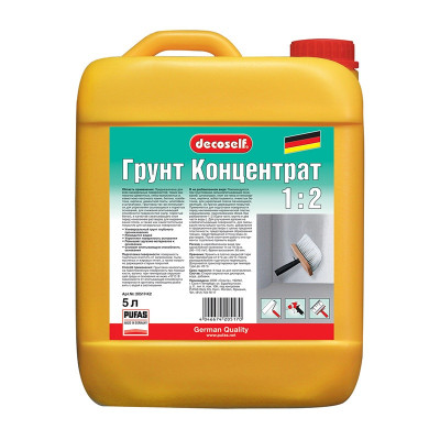 Грунтовка укрепляющая мороз КОНЦЕНТРАТ 1:2 ПУФАС Декоселф (5л)