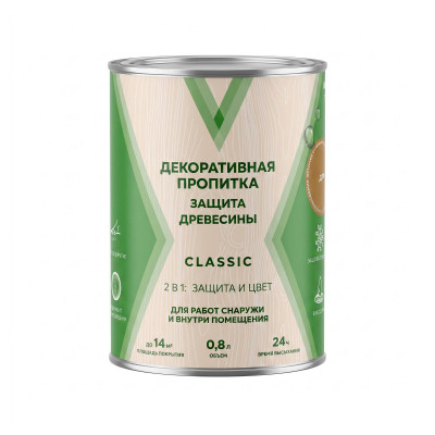 Пропитка для дерева декоративная дуб V (В) Классик (0,8л)