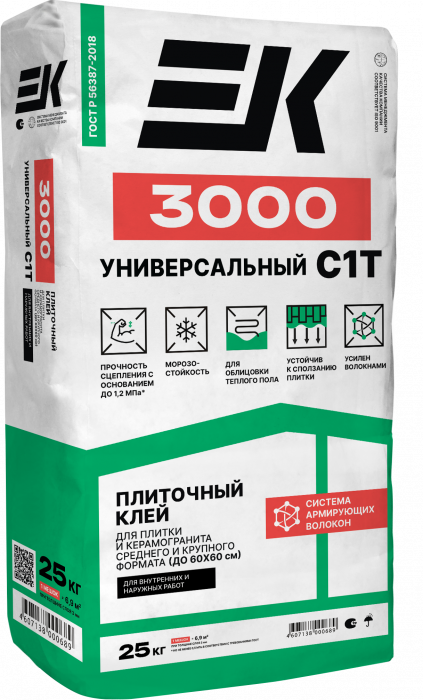 Клей для плитки ЕК universal 25 кг