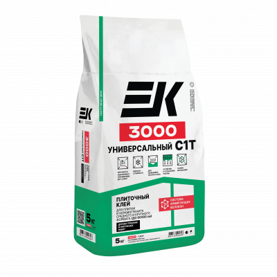 Клей для плитки и керамогранита универсальный ЕК 3000 Универсал (5кг)