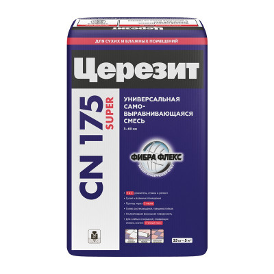 Смесь для пола универсальная самовыравнив. 3-60мм (1535443) ЦЕРЕЗИТ CN175 (25кг)