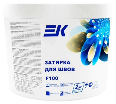 Затирка для узких швов белая (001) ЕК F100 (2кг)