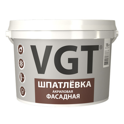 Шпатлевка готовая фасадная акриловая ВГТ (7,5кг)