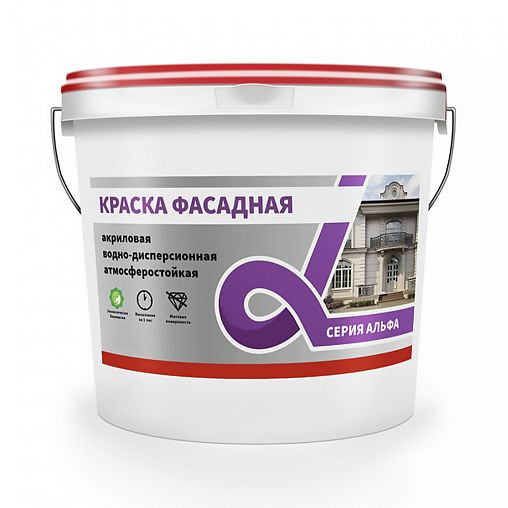 Краска фасадная акриловая АЛФАВИТ Альфа (40кг)