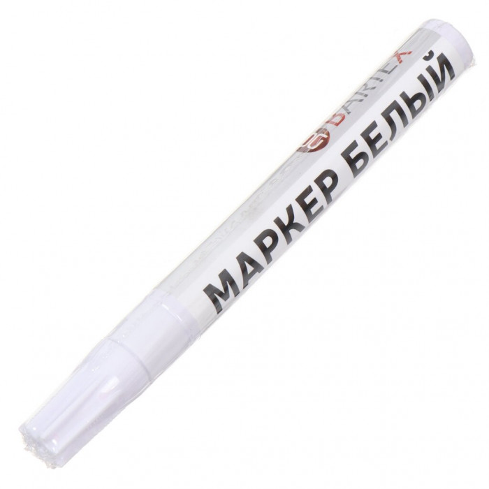 Маркер по металлу, пластику, стеклу, картону белый БАРТЕКС