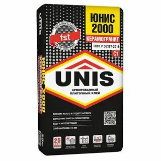Клей для плитки ЮНИС 2000  25 кг