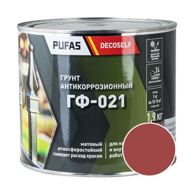 Грунт ГФ-021 красно-коричневый ПУФАС Декоселф (1,9кг)
