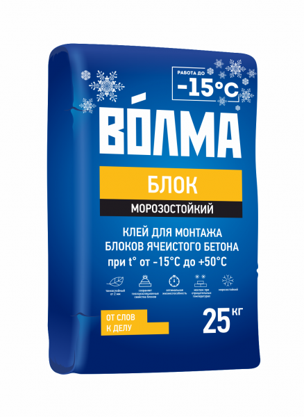 Клей для блоков ВОЛМА БЛОК 25 кг