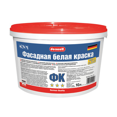 Краска фасадная акрилатная основа Д мороз. ПУФАС Декоселф ФК (10л=15,8кг)