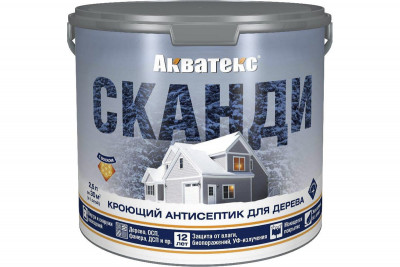 Антисептик для дерева кроющий фьорд (65115) АКВАТЕКС СКАНДИ (2,5л)