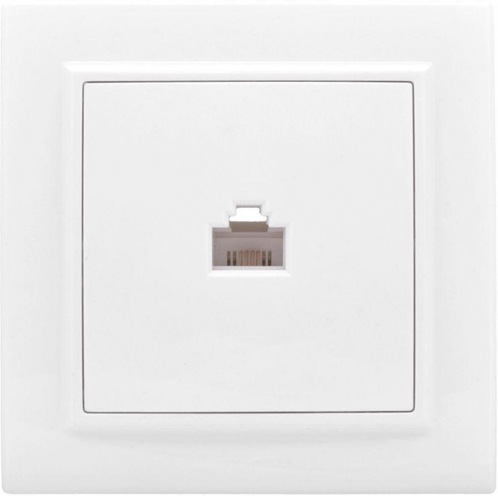 Розетка компьютерная RJ-45 сп, 1 гнездо, IP20 белая ЕКФ Минск ERK01-035-10
