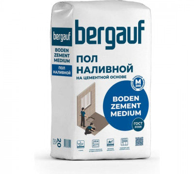 Пол наливной быстротвердеющий на цементной основе БЕРГАУФ Боден Цемент Медиум (20кг)