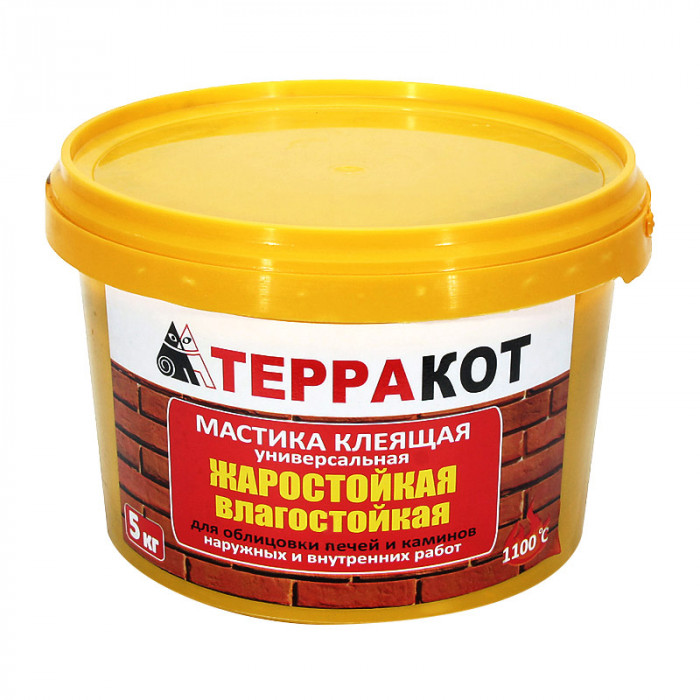 Мастика клеящая жаростойкая ТЕРРАКОТ (5кг)