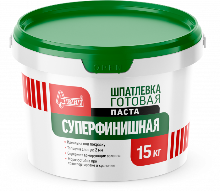 Шпатлевка готовая суперфинишная полимерная СТАРАТЕЛИ (15кг)