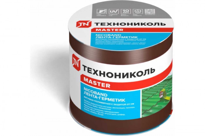 Лента-герметик самоклеящаяся коричневая ТЕХНОНИКОЛЬ НИКОБЕНД (10смх3м)