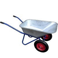 Тачка строительная двухколесная 3,25-8" (299675) ПРОФИ (250кг/110л)