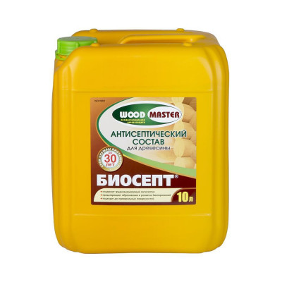 Антисептик трудновымываемый универсальный ВУДМАСТЕР Биосепт (10л)