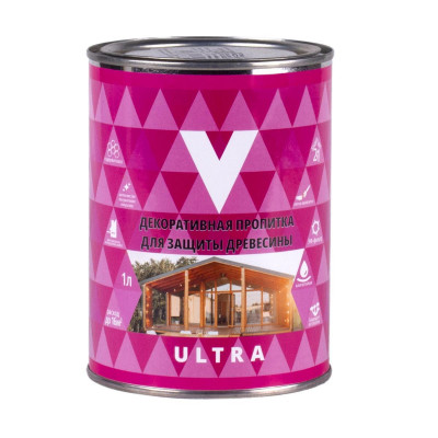 Пропитка для дерева декоративная орегон V (В) Ультра (1л)