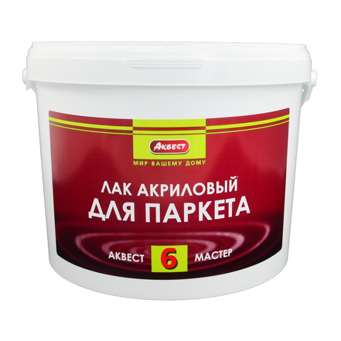Лак паркетный акриловый полуглянцевый АКВЕСТ-6 (10кг)