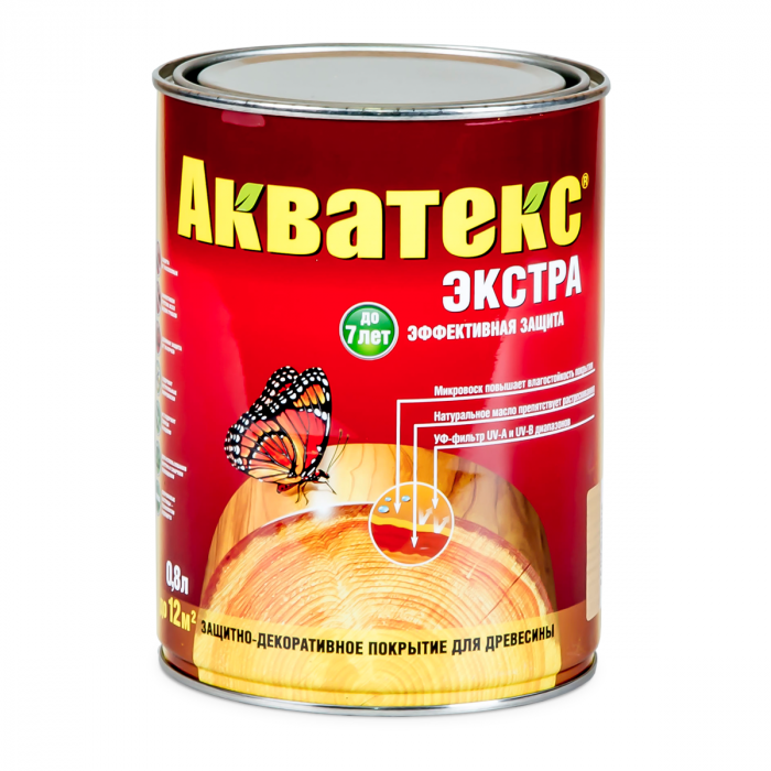 Пропитка для дерева груша АКВАТЕКС ЭКСТРА (0,8л)