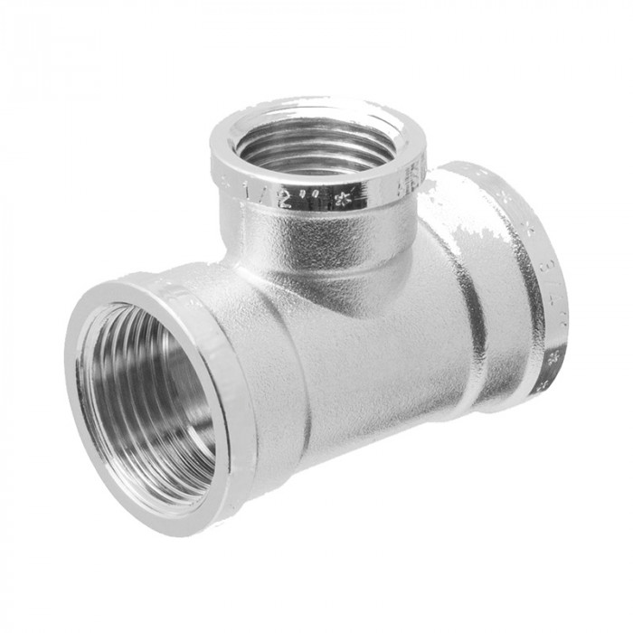Тройник переходной 3/4"х1/2"х3/4", ВР, латунь
