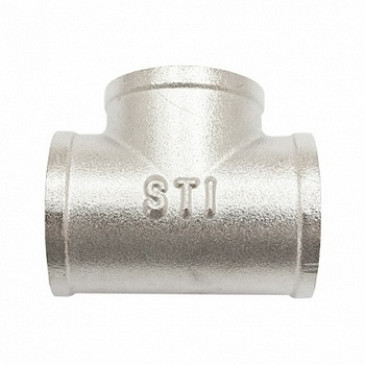 Тройник PN16 1/2", гайка-гайка-гайка (В-В-В), никелирование, латунь СТИ