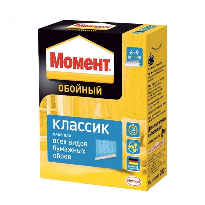 Клей для бумажных обоев (761780) ХЕНКЕЛЬ Момент Классик (200г)