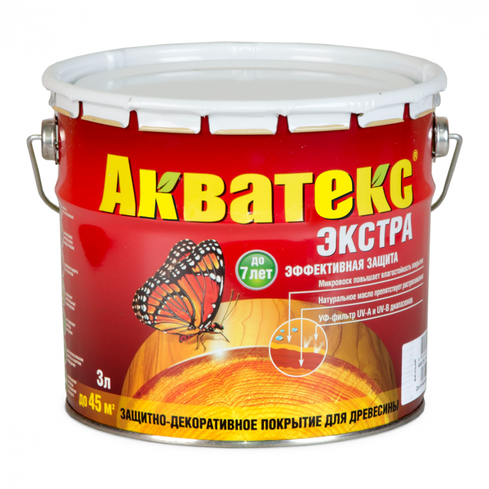 Пропитка для дерева дуб АКВАТЕКС ЭКСТРА (3л)