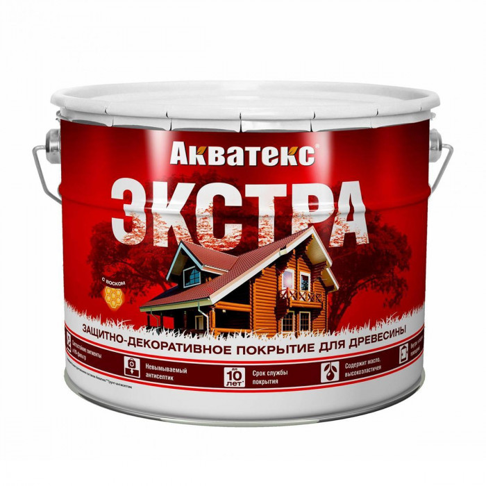 Пропитка для дерева каштан АКВАТЕКС ЭКСТРА (9л)