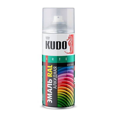 Эмаль аэрозольная универсальная желтый цинк КУДО KU-01018 (0,52л)