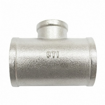 Тройник переходной PN16 1"х1/2"х1", ВР, никелирование, латунь СТИ