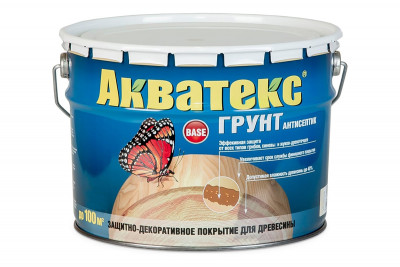 Антисептик-грунт деревозащитный для наружных и внутренних работ (91673) АКВАТЕКС (9л)
