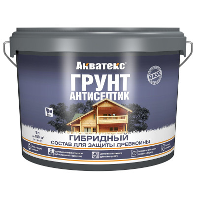 Антисептик-грунт консервирующий (65149) АКВАТЕКС (9л)
