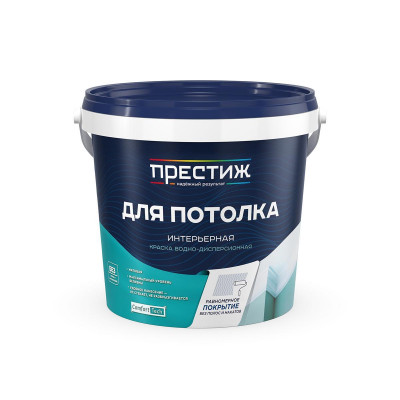 Краска для потолка акриловая белая ПРЕСТИЖ (1,4кг)
