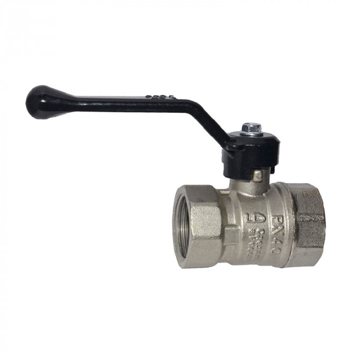 Кран шаровой прямой PN40 3/4", гайка-гайка (В-В), латунь ЛС59-1, длинная ручка ЛД