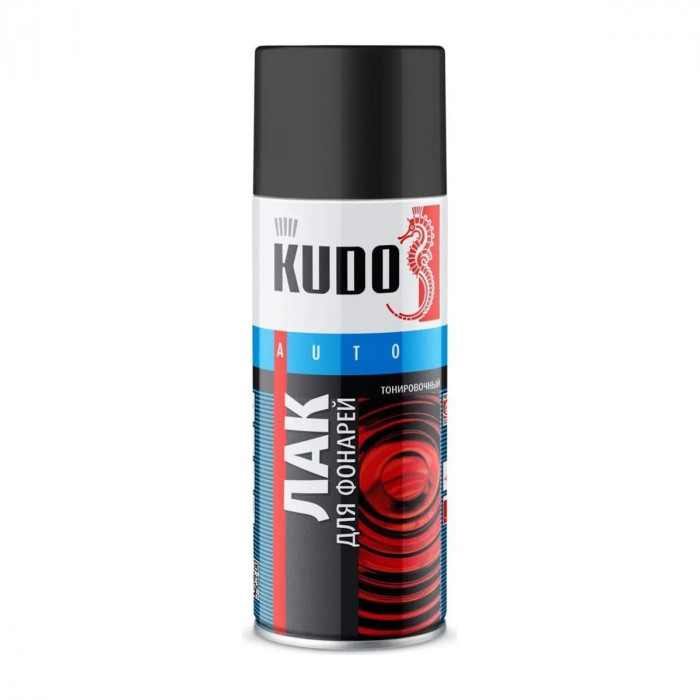 Лак акриловый аэрозольный для тонировки фар черный КУДО KU-9021 (0,52л)