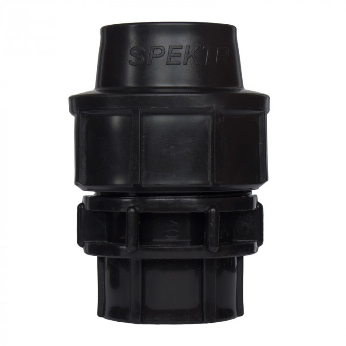 Муфта компрессионная комбинированная PN16 50х1 1/2", НР, полиэтилен (ПНД) СПЕКТР ПЛАСТ