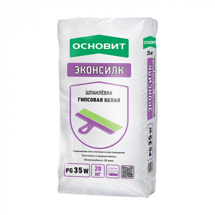 Шпатлевка гипсовая ОСНОВИТ ЭЛИСИЛК PG36 W (Т-36) 20 кг