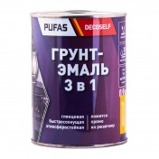 Грунт-эмаль 3 в 1 по ржавчине зеленая глянцевая ПУФАС Декоселф (0,9кг)