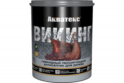 Пропитка для дерева (антисептик лессирующий) бесцветная (65075) АКВАТЕКС ВИКИНГ (0,75л)