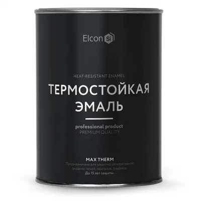 Эмаль для печей и каминов термостойкая до 400 градусов серая ЭЛКОН Макс Терм (0,8кг)