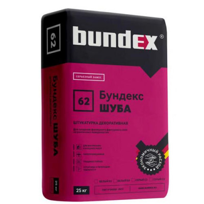 Штукатурка декоративная ШУБА 2мм под покраску белая БУНДЕКС (25кг)