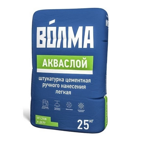 Штукатурка цементная ВОЛМА Акваслой  25 кг
